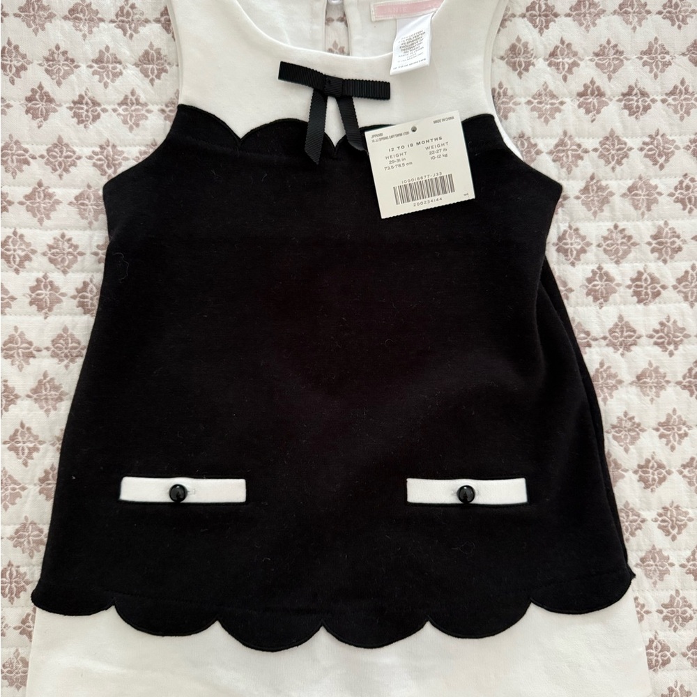 Janie and Jack Elegant Black and White Dress